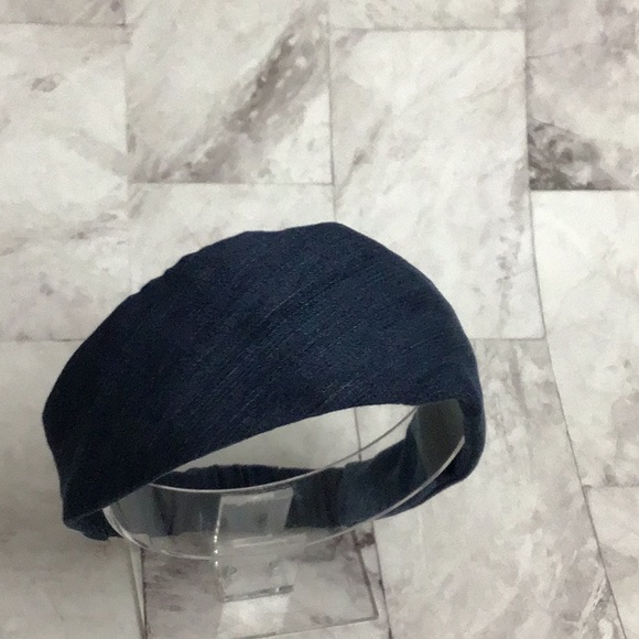 Denim reversible turban headband, patchwork jeans headband - Picture 8 of 8